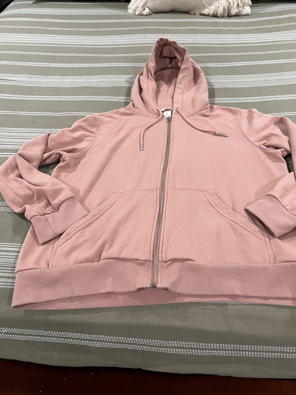 H&M Dusty Rose Zip-Up Hoodie Jacket